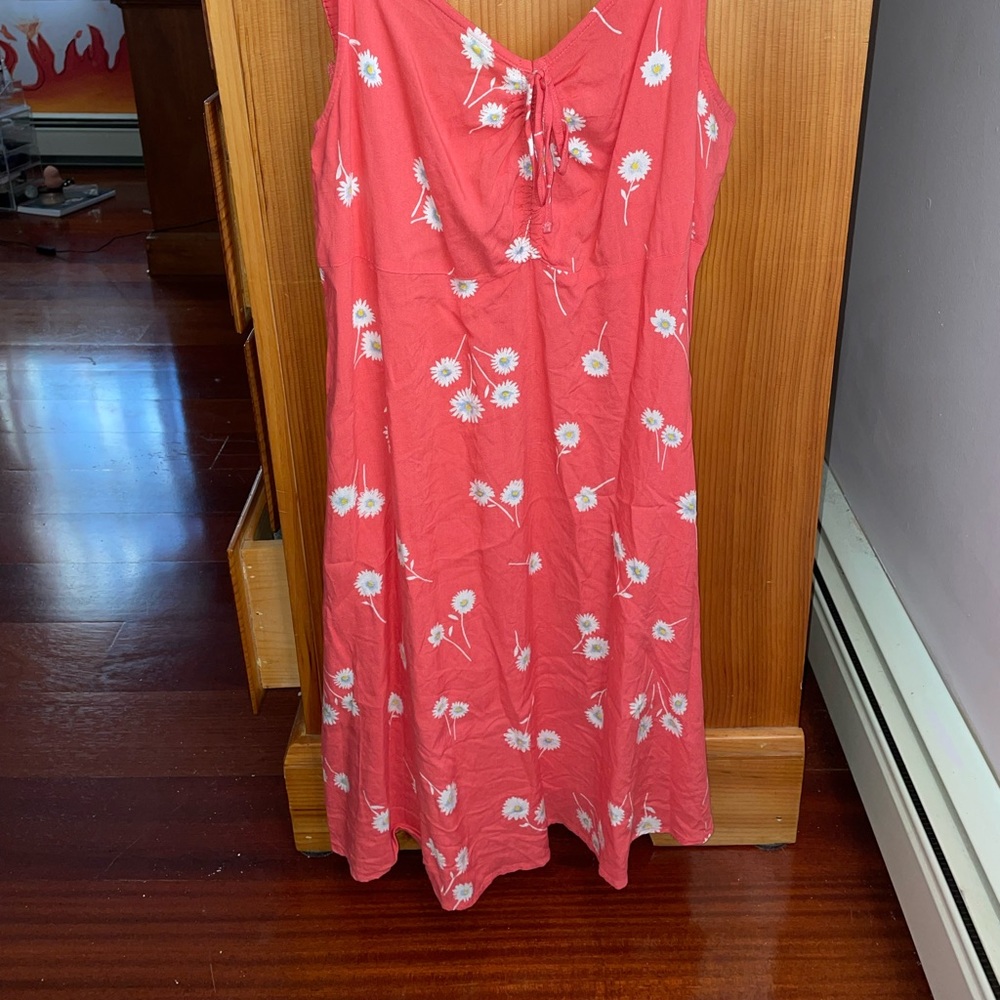 Pink with white flowers